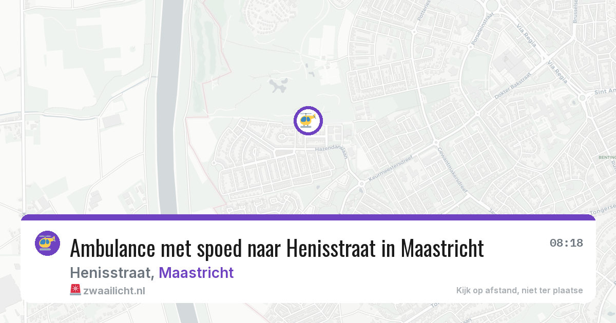 Ambulance met spoed naar Henisstraat in Maastricht — 16 jul 2026