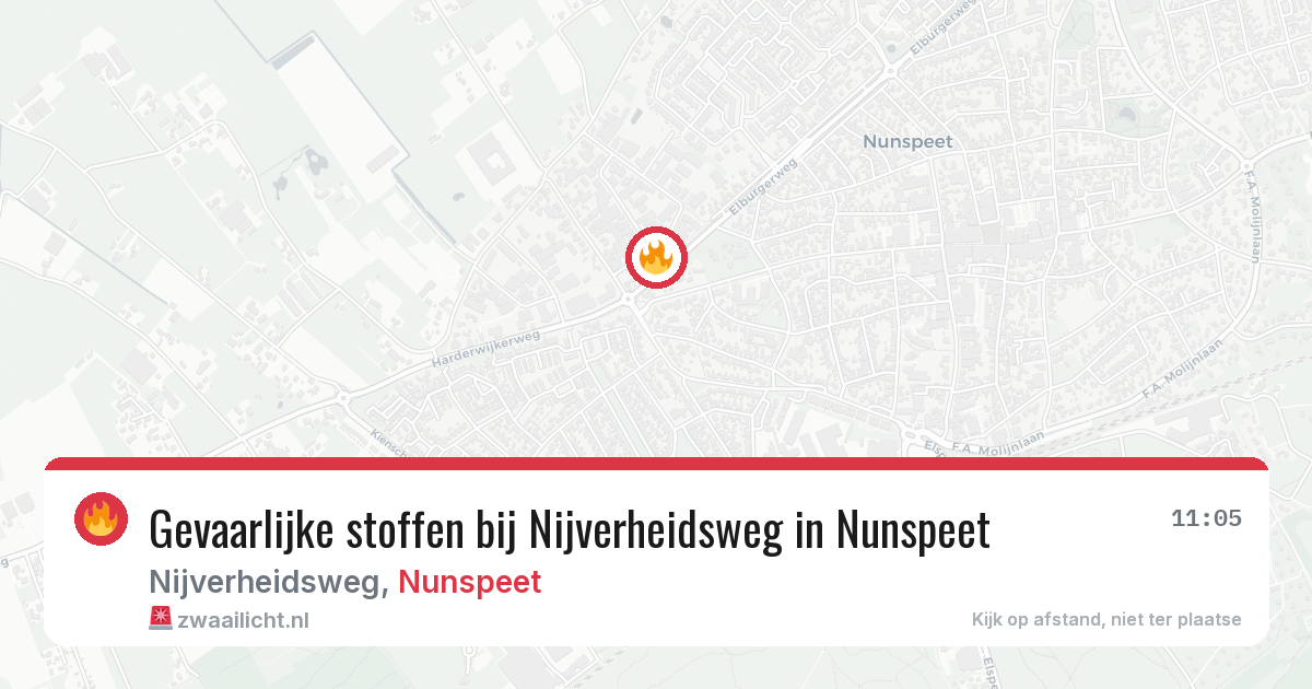Gevaarlijke stoffen bij Nijverheidsweg in Nunspeet — 27 jul 2026