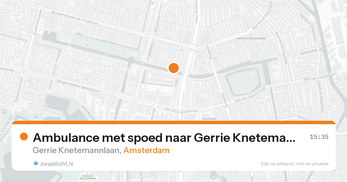 Ambulance met spoed naar Gerrie Knetemannlaan in Amsterdam — 21 aug 2026