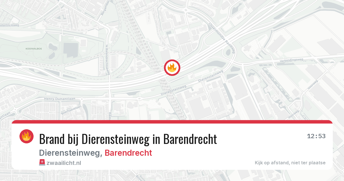 Brand bij Dierensteinweg in Barendrecht — 11 aug 2026