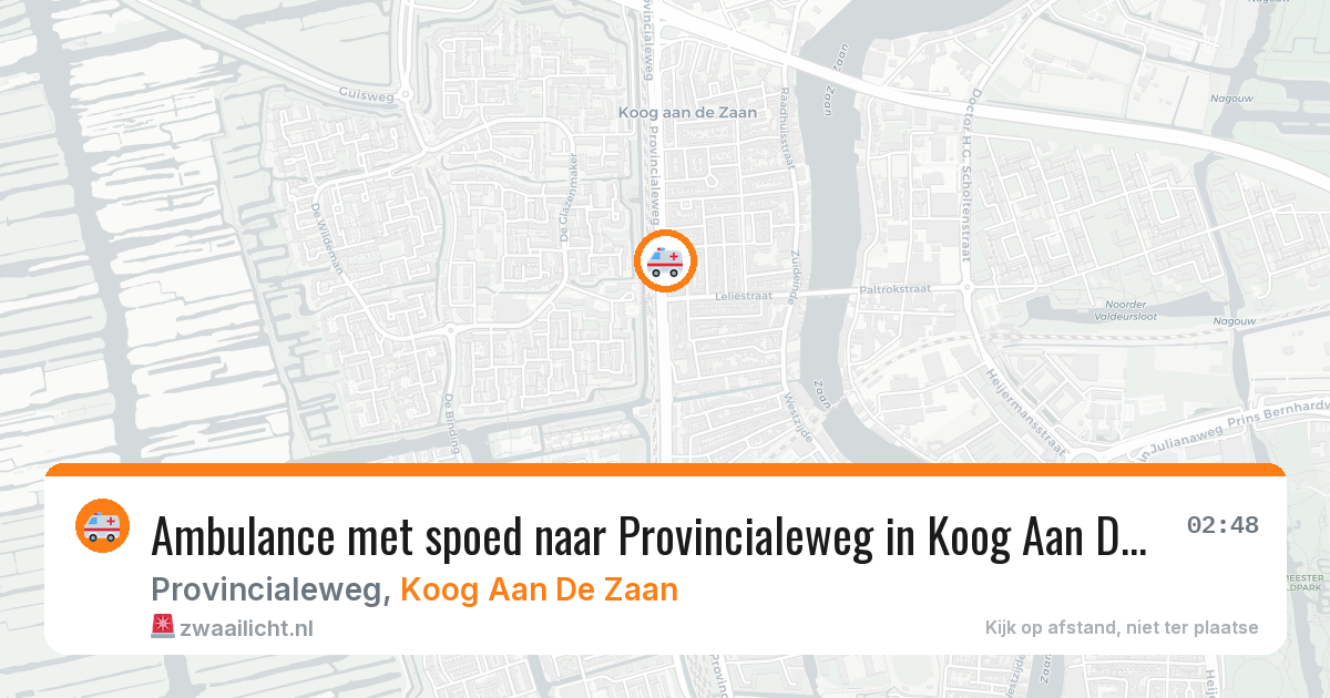Ambulance met spoed naar Provincialeweg in Koog Aan De Zaan — 24 jun 2026