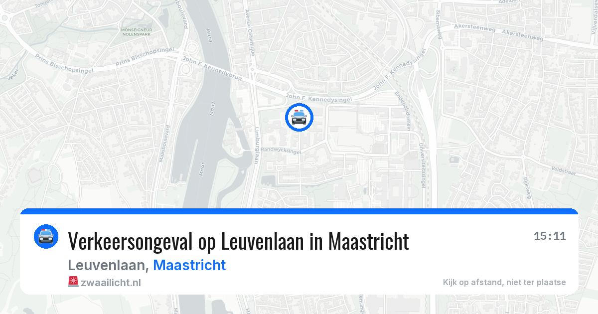 Verkeersongeval op Leuvenlaan in Maastricht — 2 apr 2026