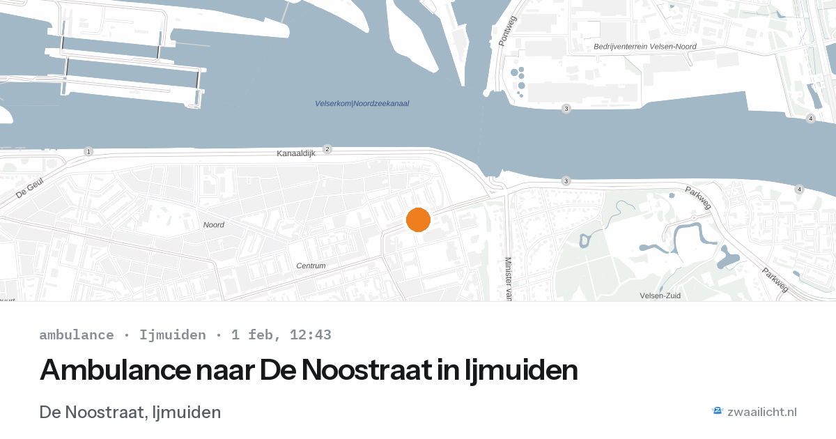 Ambulance naar De Noostraat in Ijmuiden — 1 feb 2026
