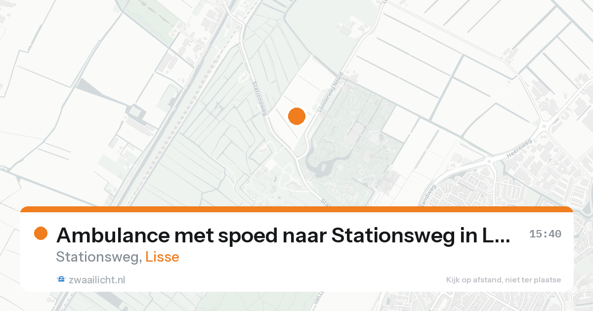 Ambulance met spoed naar Stationsweg in Lisse — 17 aug 2026