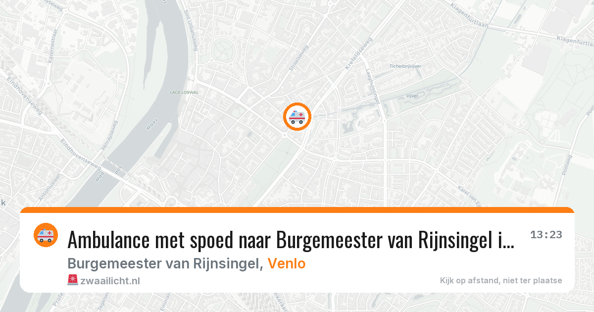 Ambulance met spoed naar Burgemeester van Rijnsingel in Venlo — 7 mrt 2026