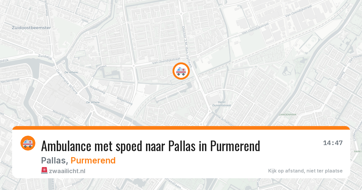 Ambulance met spoed naar Pallas in Purmerend — 4 mrt 2026