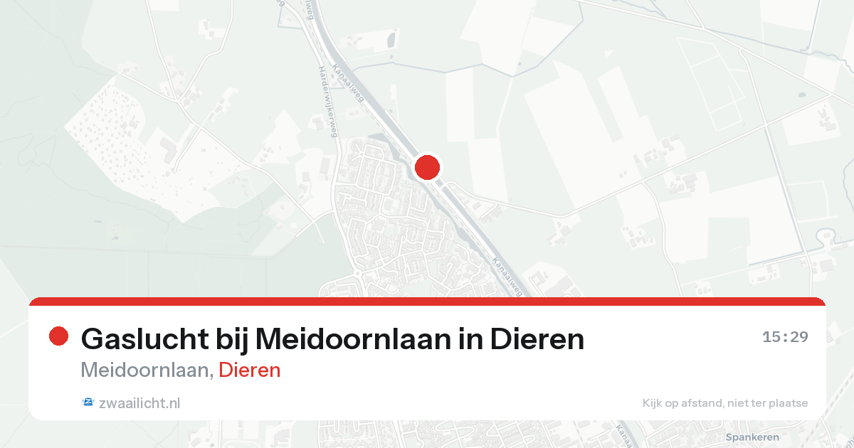 Gaslucht bij Meidoornlaan in Dieren — 12 jun 2026