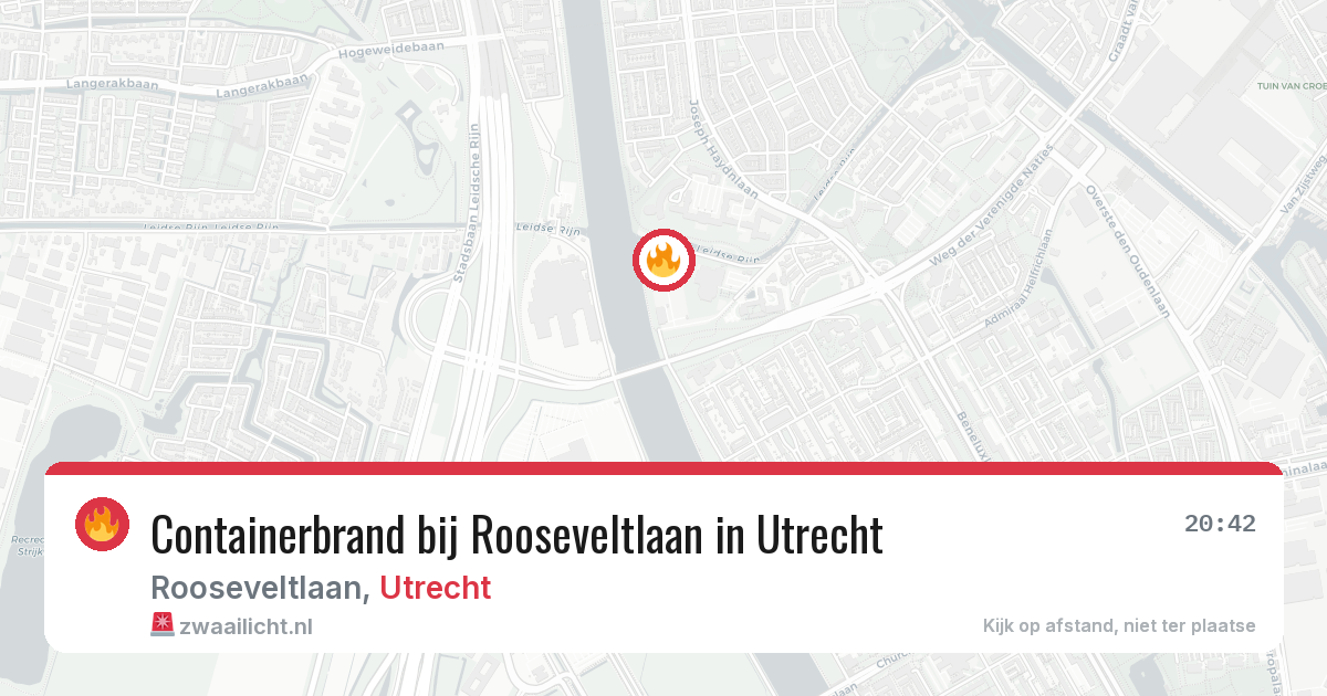 Containerbrand bij Rooseveltlaan in Utrecht — 30 mei 2026