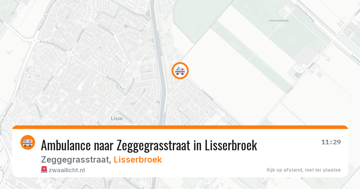 Ambulance naar Zeggegrasstraat in Lisserbroek — 2 jul 2026