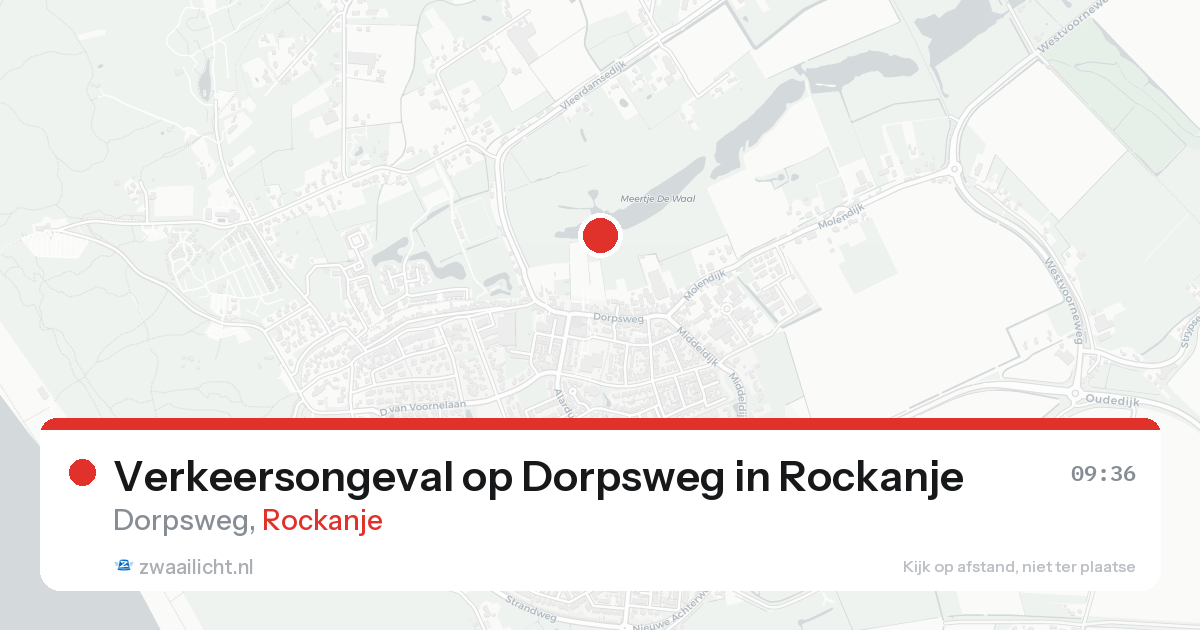 Verkeersongeval op Dorpsweg in Rockanje — 23 aug 2026
