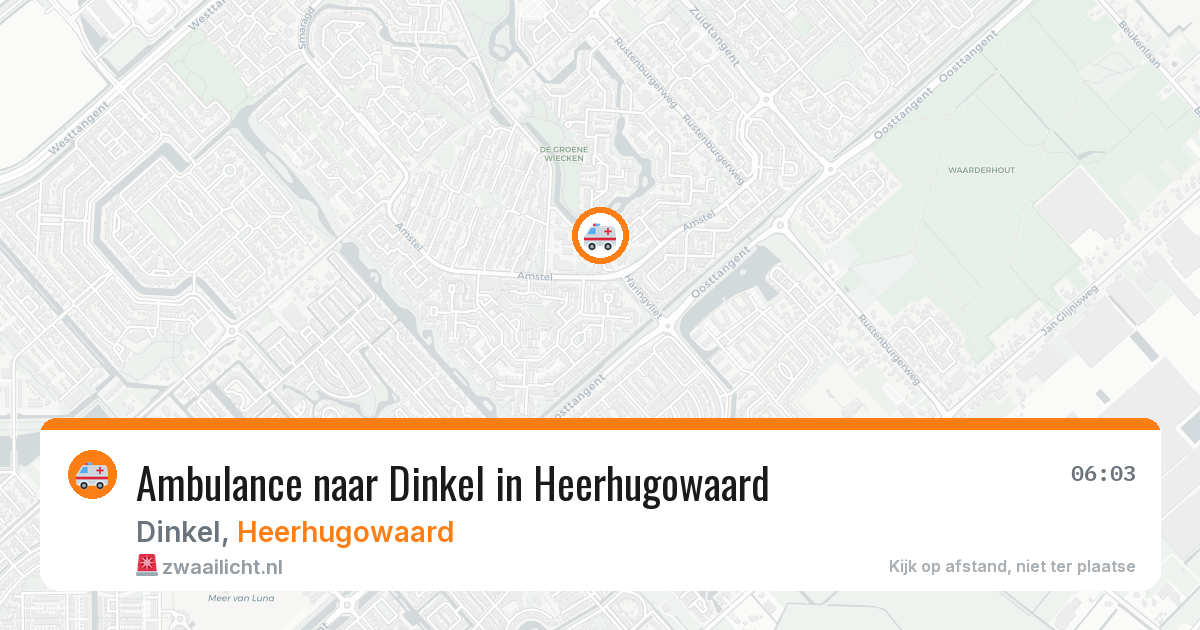 Ambulance naar Dinkel in Heerhugowaard — 14 aug 2026