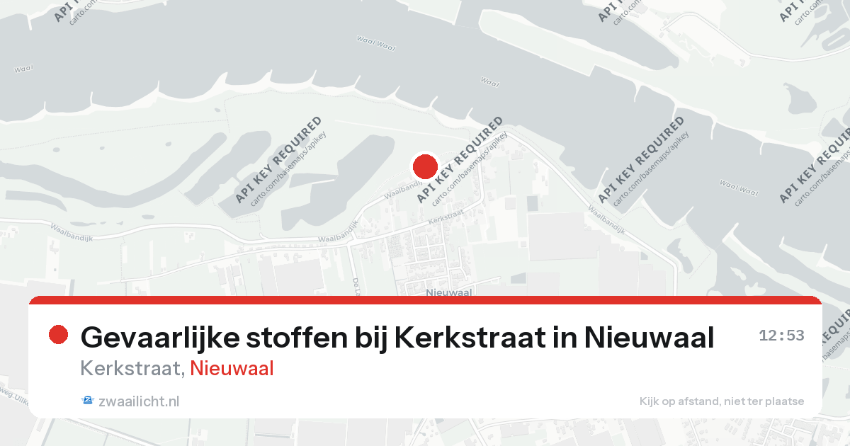 Gevaarlijke stoffen bij Kerkstraat in Nieuwaal — 24 aug 2026