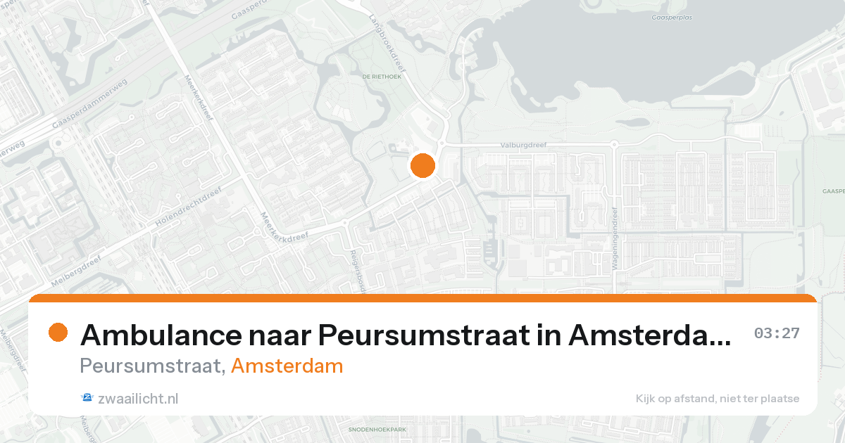 Ambulance naar Peursumstraat in Amsterdam — 22 aug 2026