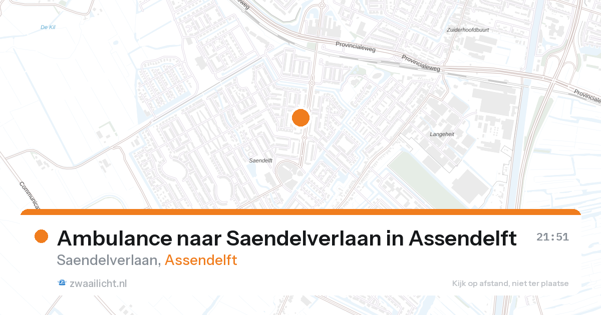 Ambulance naar Saendelverlaan in Assendelft — 10 jun 2026