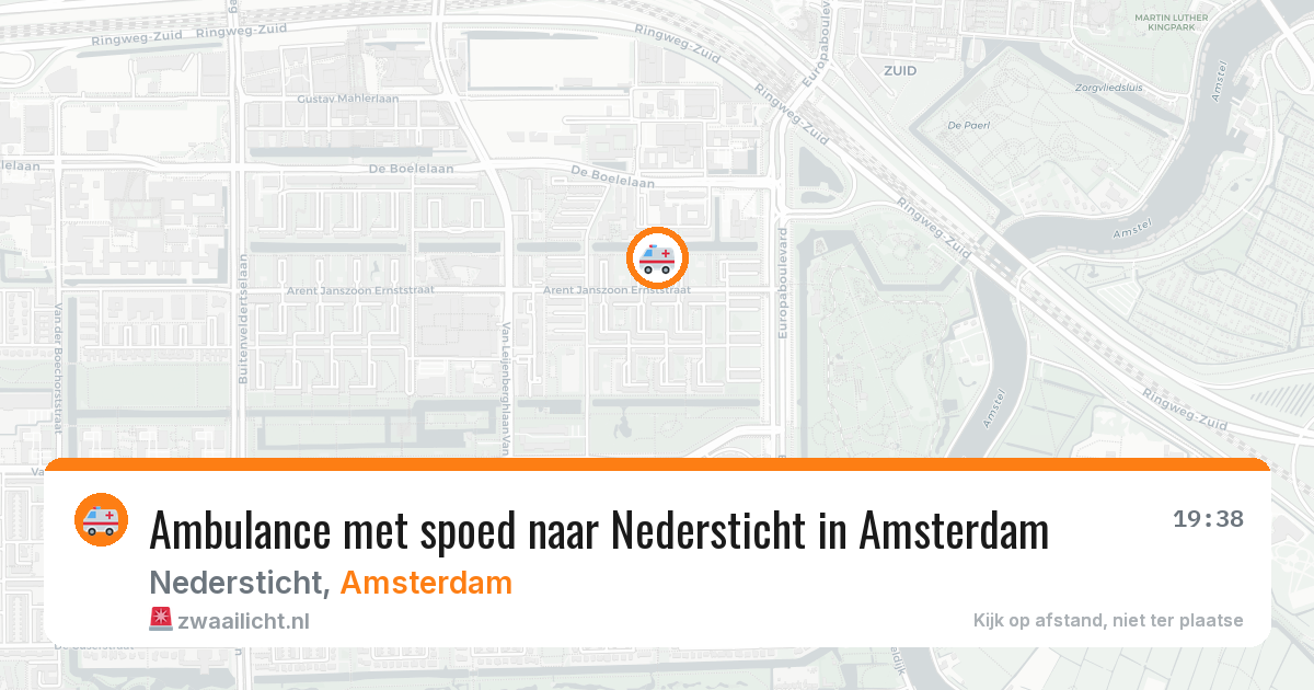 Ambulance met spoed naar Nedersticht in Amsterdam — 29 jun 2026