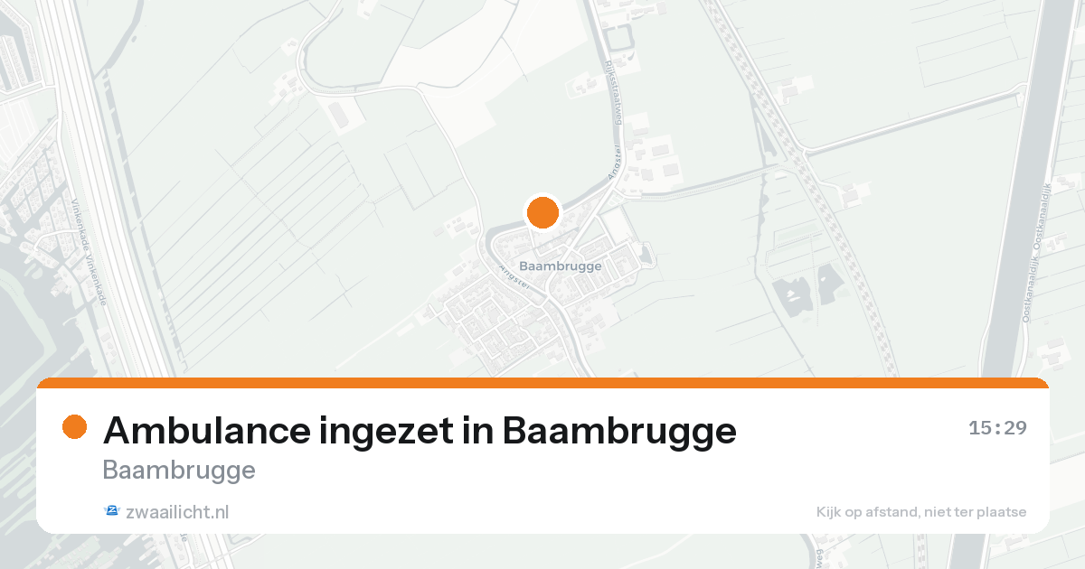 Ambulance ingezet in Baambrugge — 20 aug 2026