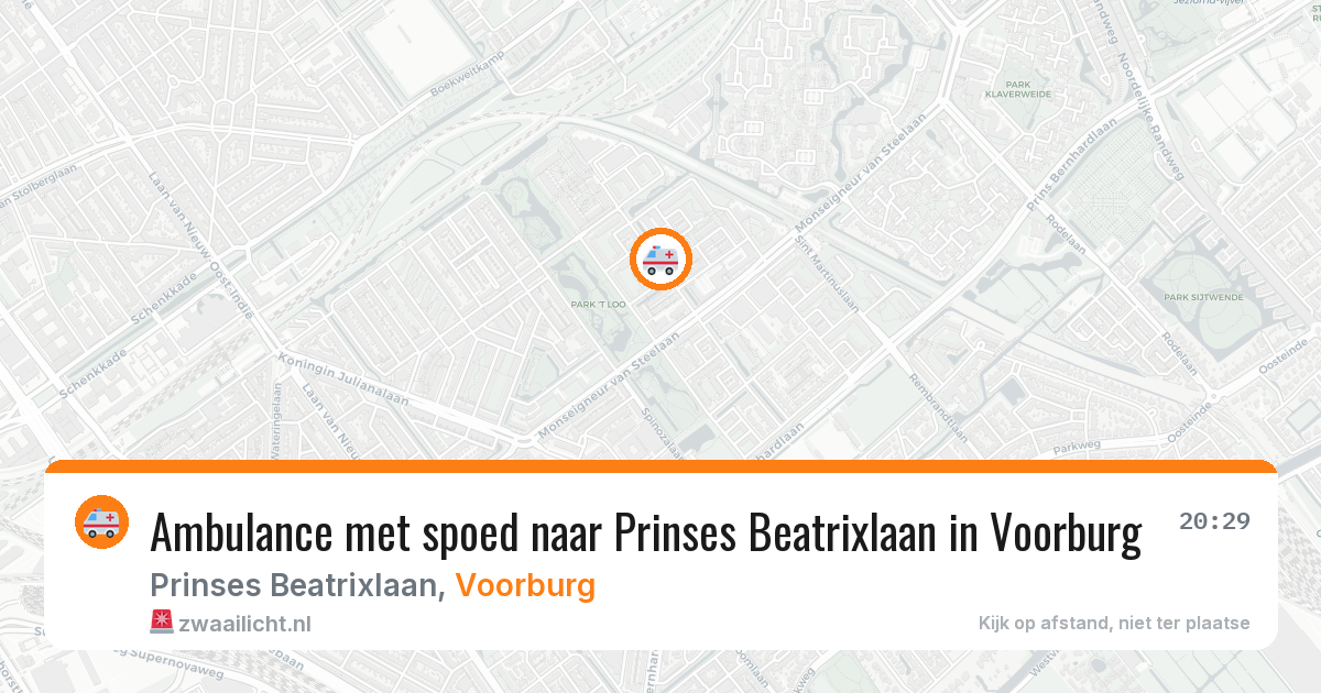 Ambulance met spoed naar Prinses Beatrixlaan in Voorburg — 23 mei 2026