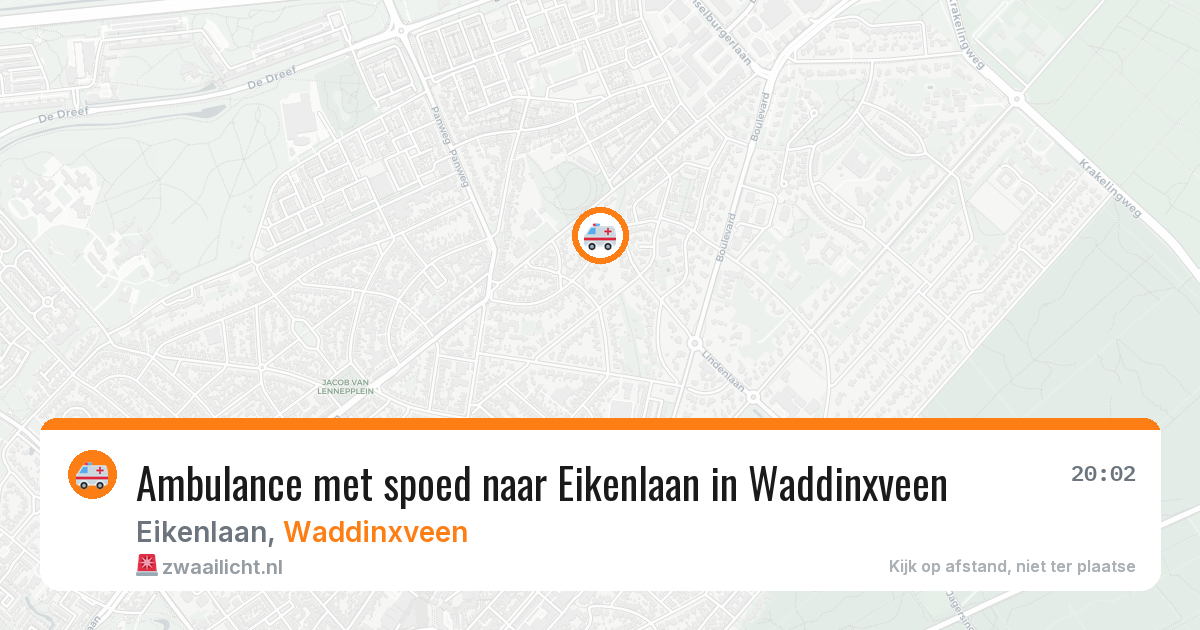 Ambulance met spoed naar Eikenlaan in Waddinxveen — 21 jan 2026