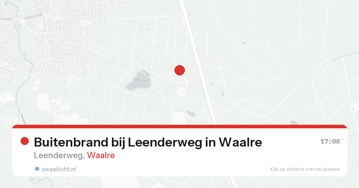 Buitenbrand bij Leenderweg in Waalre — 24 aug 2026