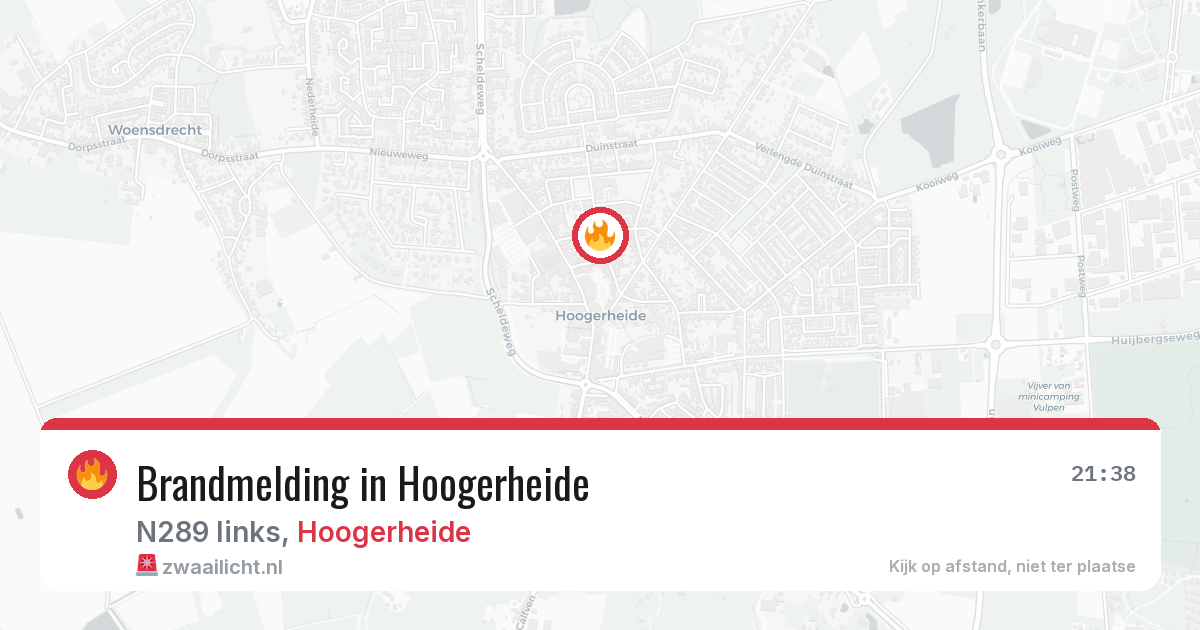 Brandmelding in Hoogerheide — 19 jun 2026