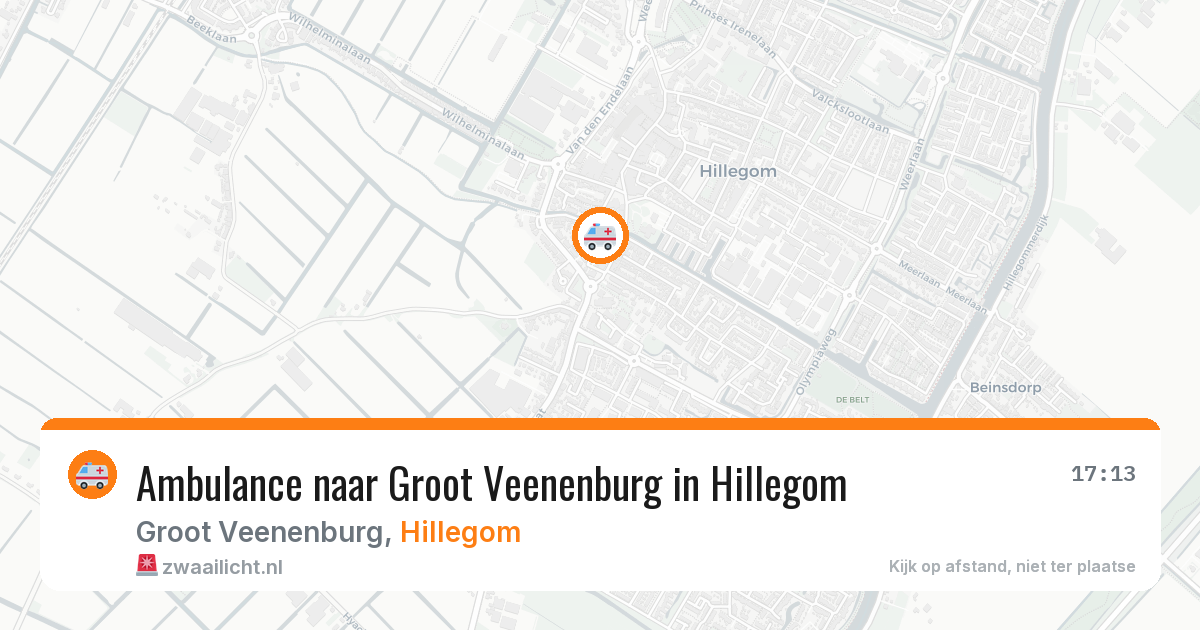 Ambulance naar Groot Veenenburg in Hillegom — 21 jun 2026