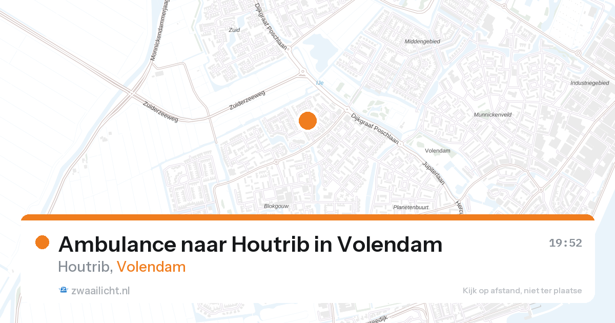 Ambulance naar Houtrib in Volendam — 14 jun 2026