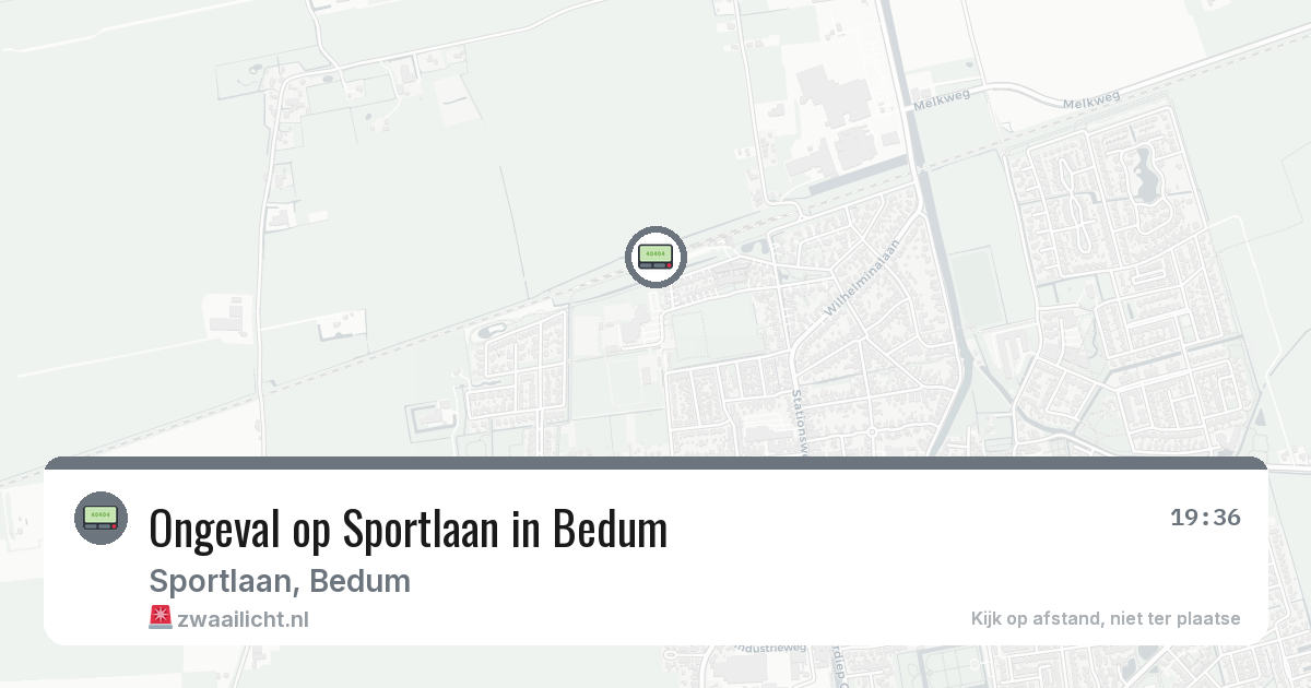 Ongeval op Sportlaan in Bedum — 23 feb 2026