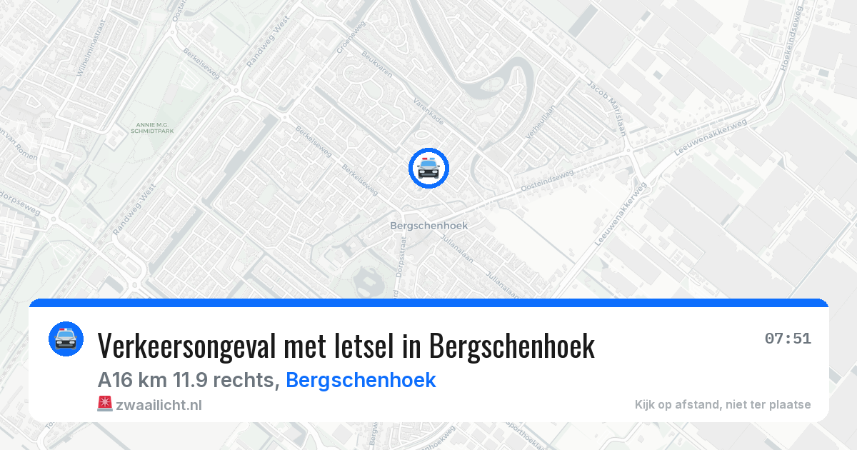 Verkeersongeval met letsel in Bergschenhoek — 15 jun 2026