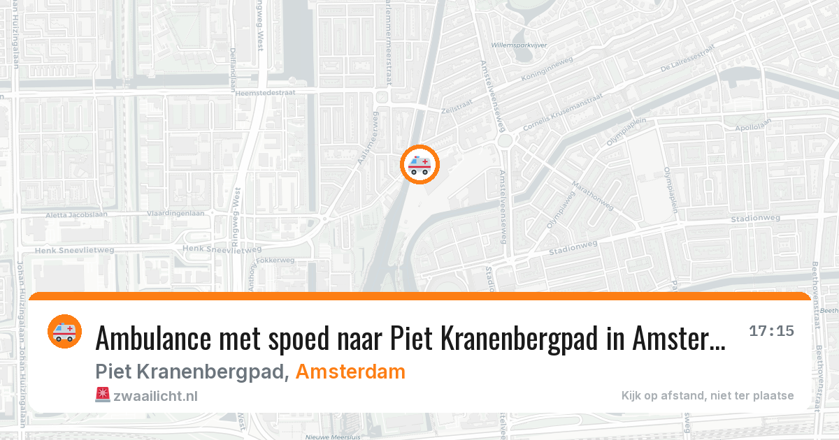 Ambulance met spoed naar Piet Kranenbergpad in Amsterdam — 5 mei 2026