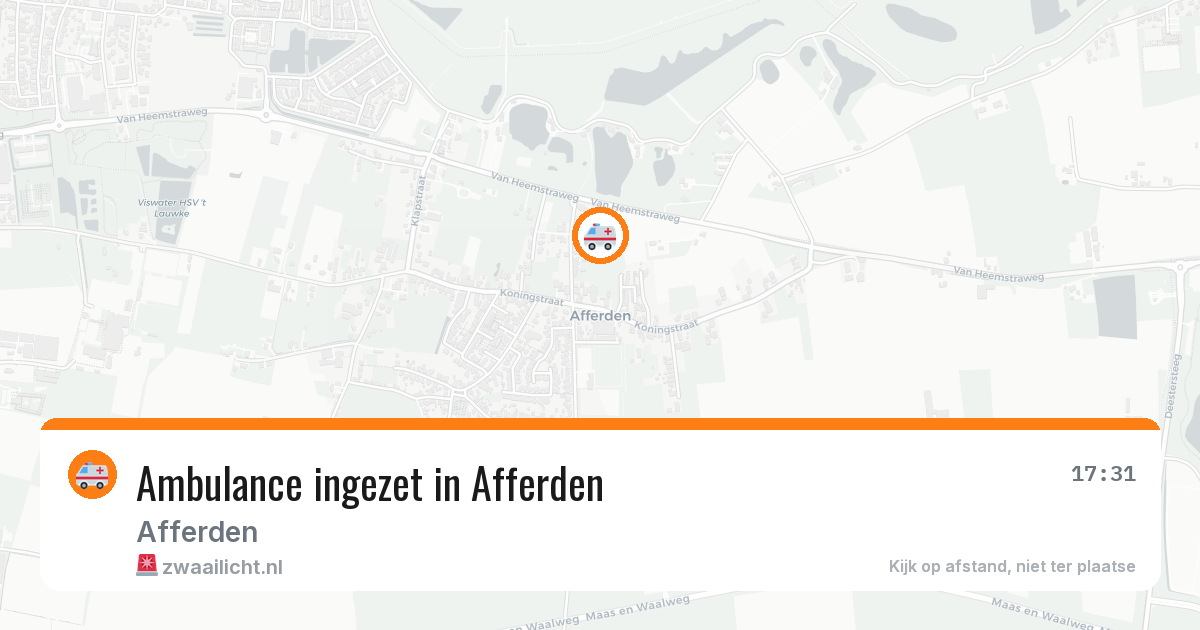 Ambulance ingezet in Afferden — 28 mei 2026