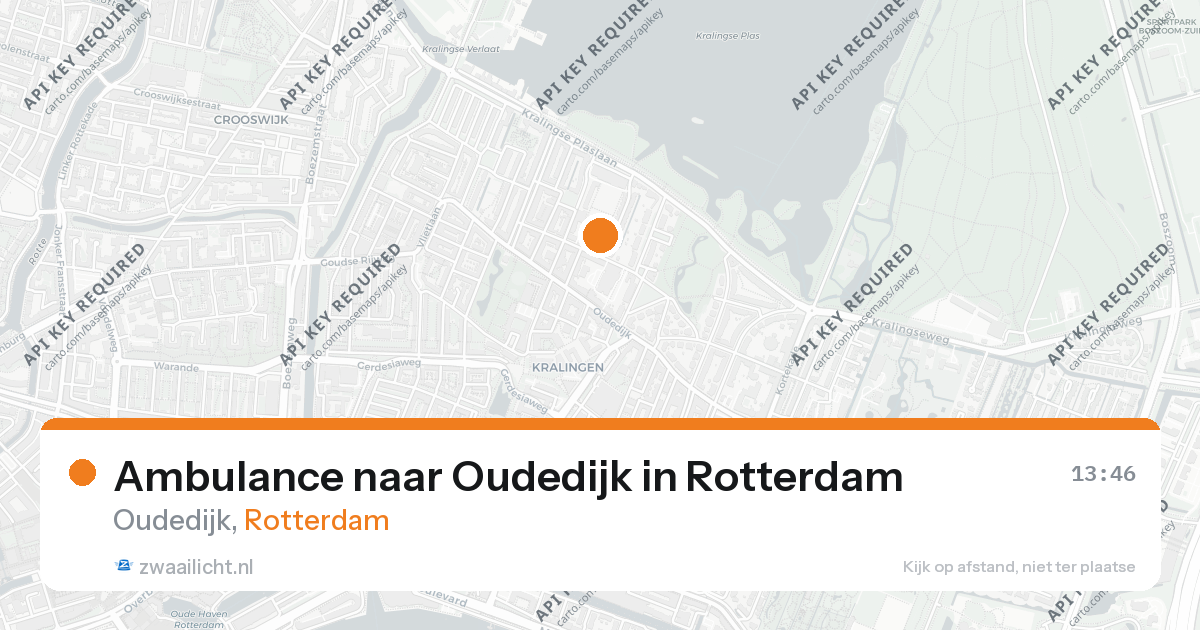 Ambulance naar Oudedijk in Rotterdam — 26 aug 2026