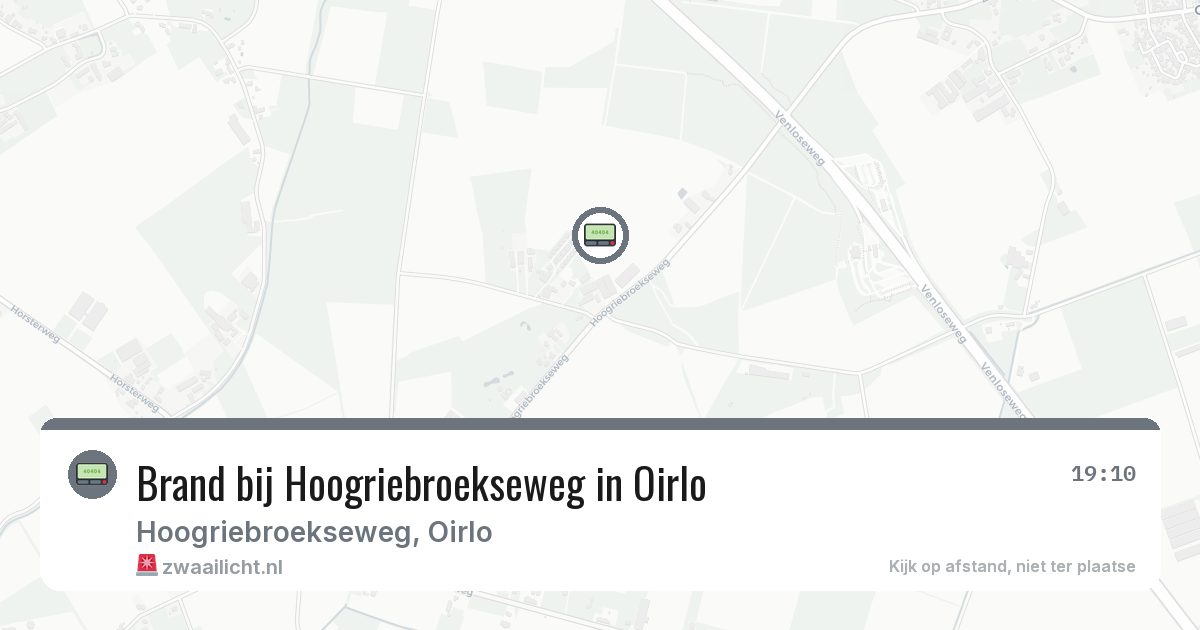 Brand bij Hoogriebroekseweg in Oirlo — 10 mei 2026