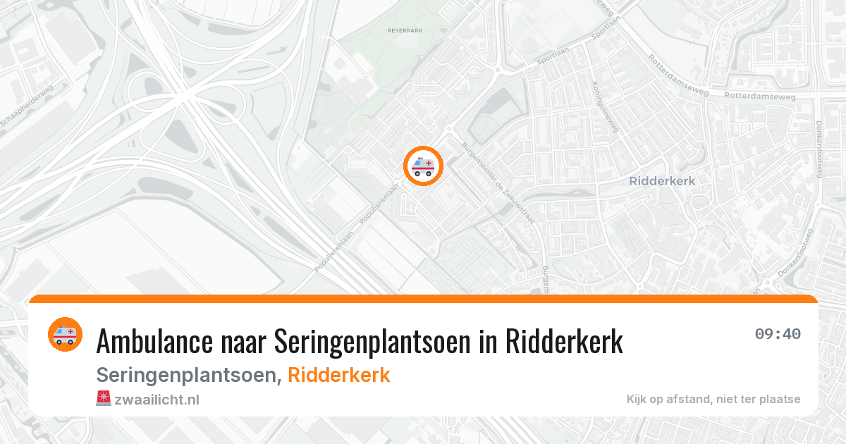 Ambulance naar Seringenplantsoen in Ridderkerk — 8 jul 2026