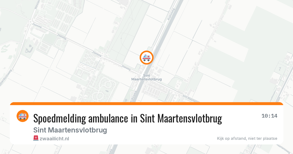 Spoedmelding ambulance in Sint Maartensvlotbrug — 15 jun 2026