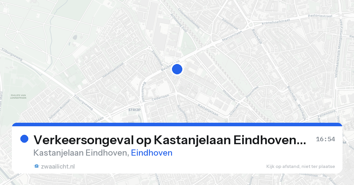Verkeersongeval op Kastanjelaan Eindhoven in Eindhoven — 11 mei 2026