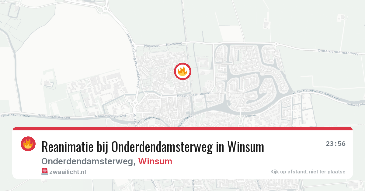 Reanimatie bij Onderdendamsterweg in Winsum — 28 jun 2026