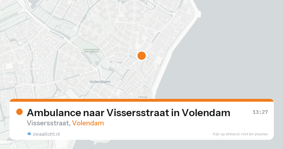 Ambulance naar Vissersstraat in Volendam — 21 aug 2026