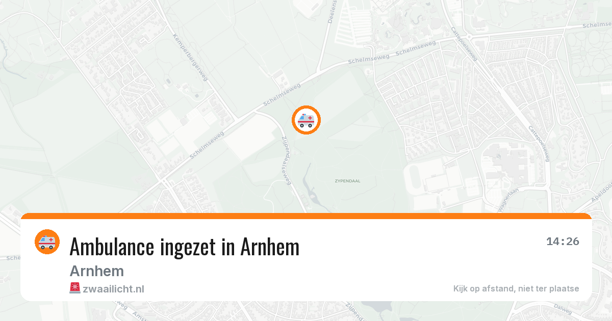 Ambulance ingezet in Arnhem — 10 aug 2026