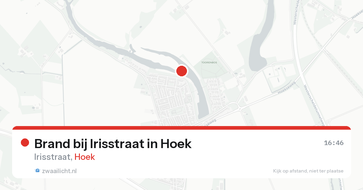 Brand bij Irisstraat in Hoek — 20 aug 2026