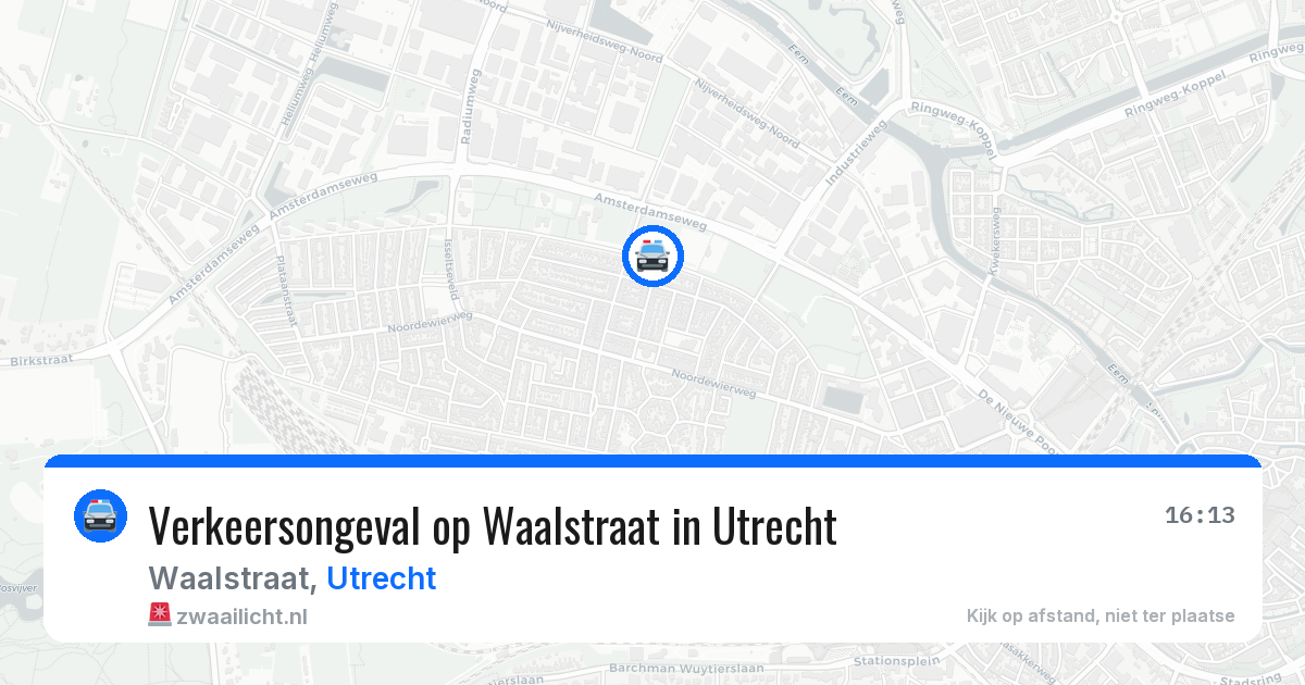 Verkeersongeval op Waalstraat in Utrecht — 22 mrt 2026