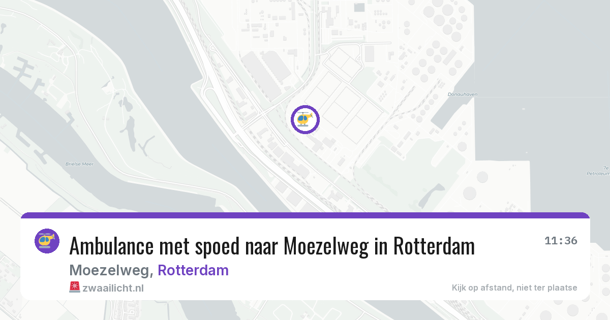 Ambulance met spoed naar Moezelweg in Rotterdam — 13 aug 2026