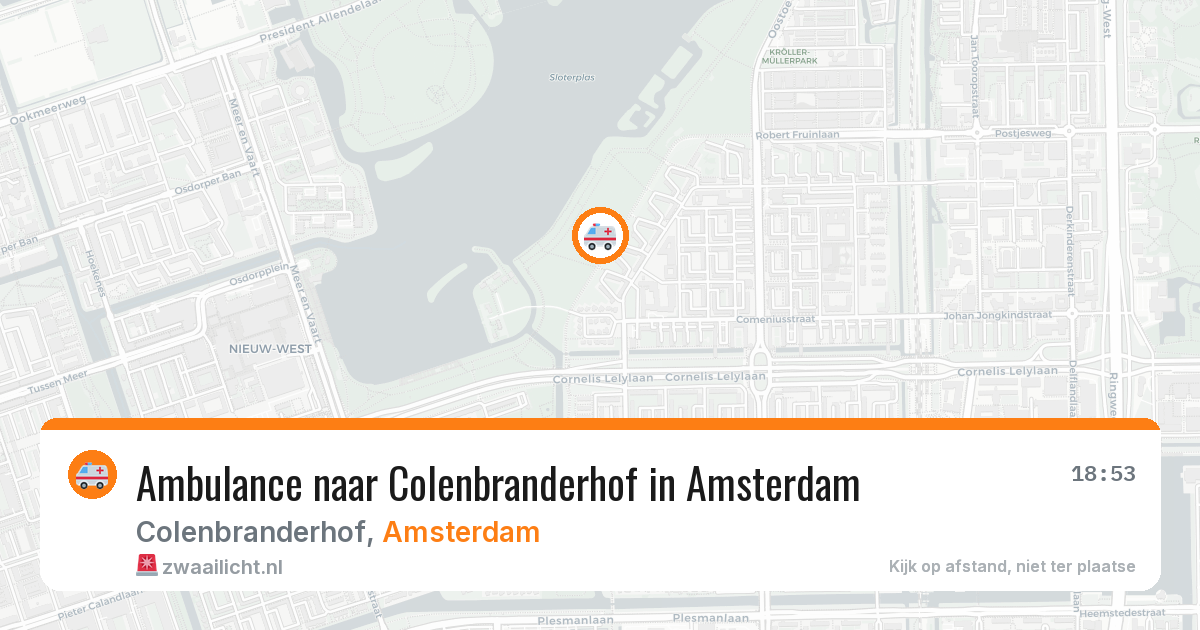 Ambulance naar Colenbranderhof in Amsterdam — 6 apr 2026