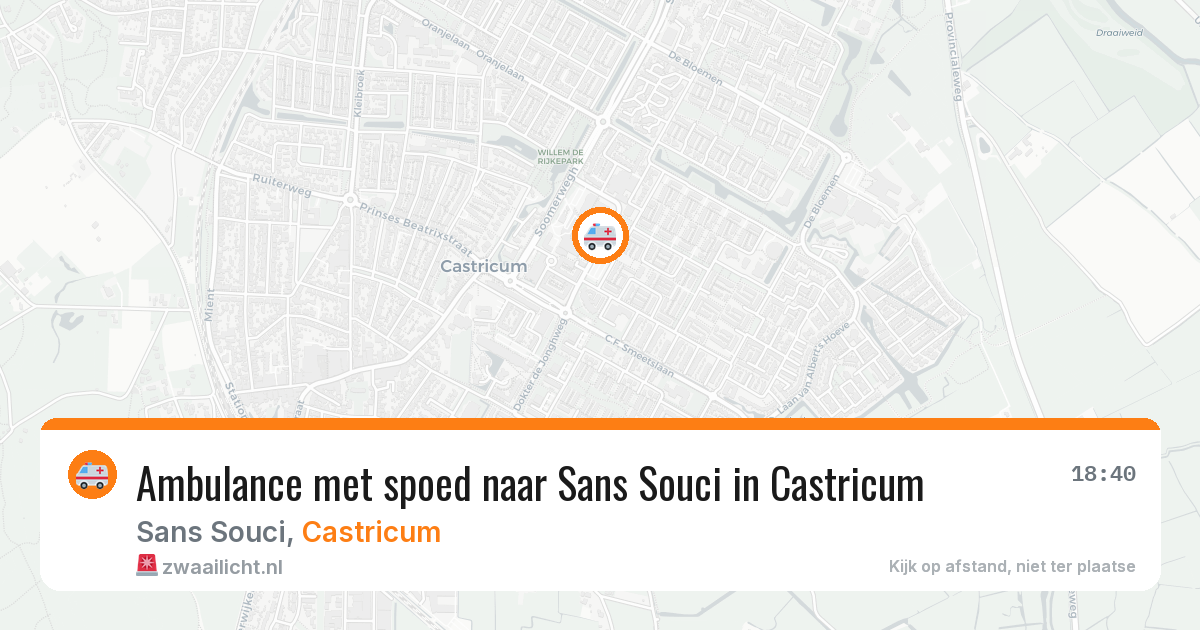 Ambulance met spoed naar Sans Souci in Castricum — 26 apr 2026