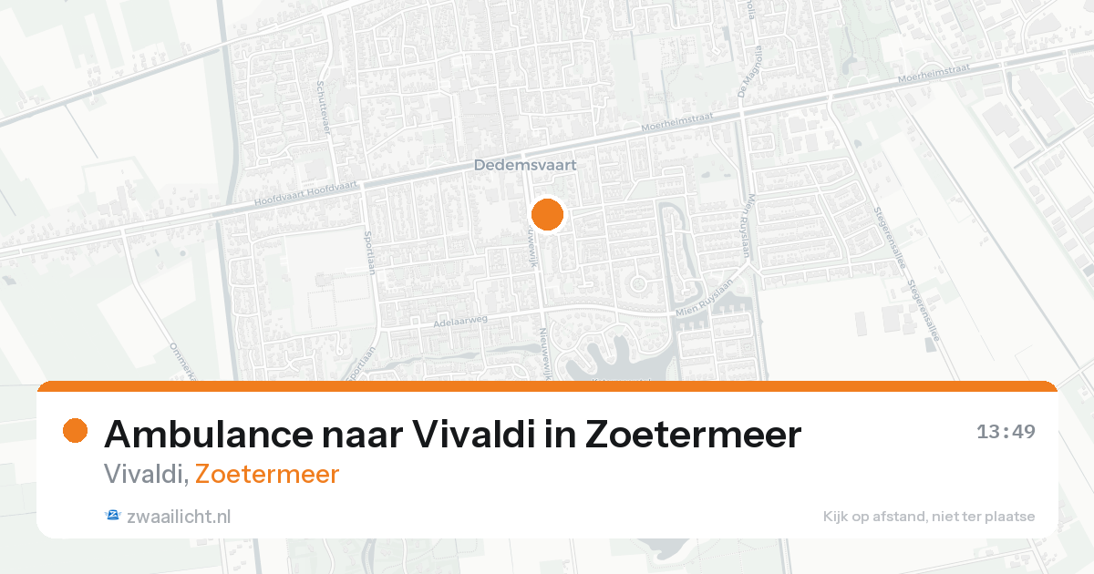 Ambulance naar Vivaldi in Zoetermeer — 18 aug 2026
