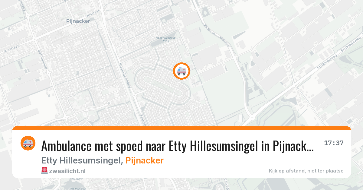 Ambulance met spoed naar Etty Hillesumsingel in Pijnacker — 27 jun 2026