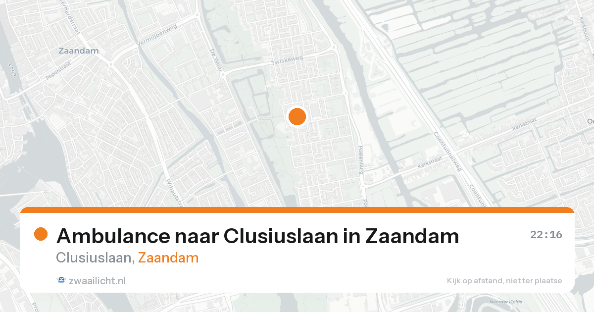 Ambulance naar Clusiuslaan in Zaandam — 23 aug 2026