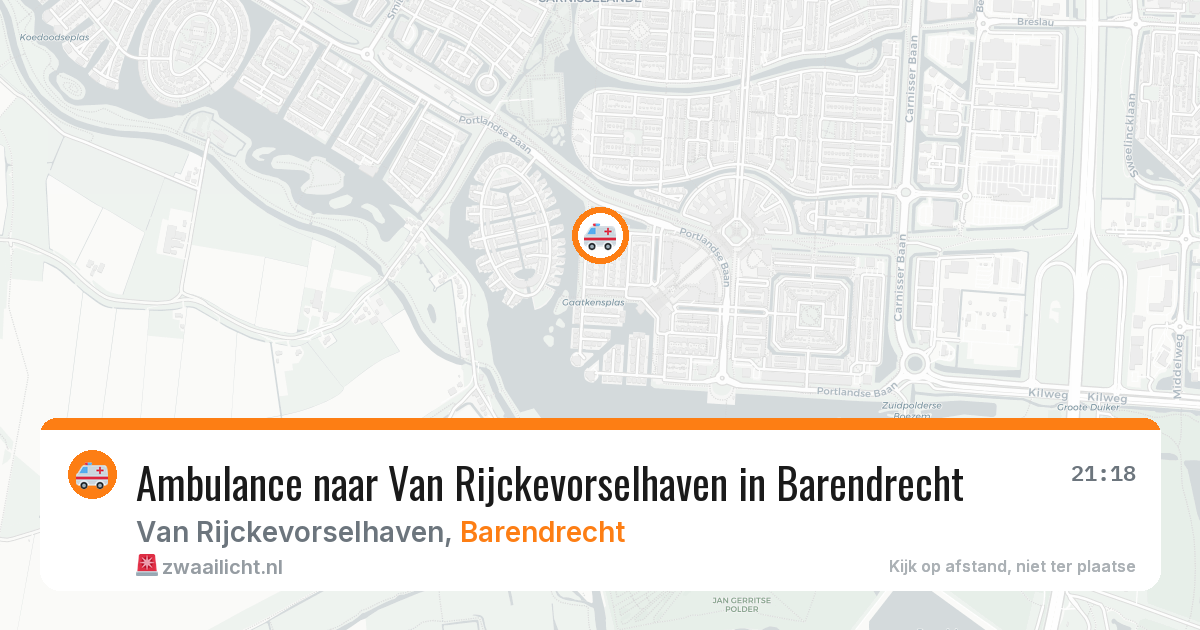 Ambulance naar Van Rijckevorselhaven in Barendrecht — 21 apr 2026