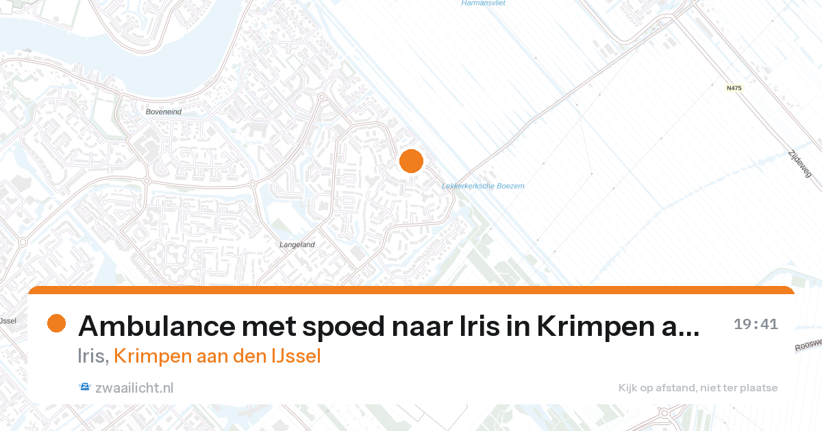 Ambulance met spoed naar Iris in Krimpen aan den IJssel — 27 aug 2026