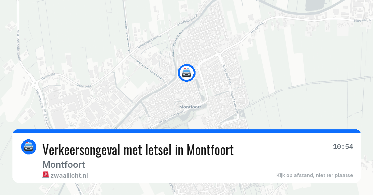 Verkeersongeval met letsel in Montfoort — 28 jun 2026