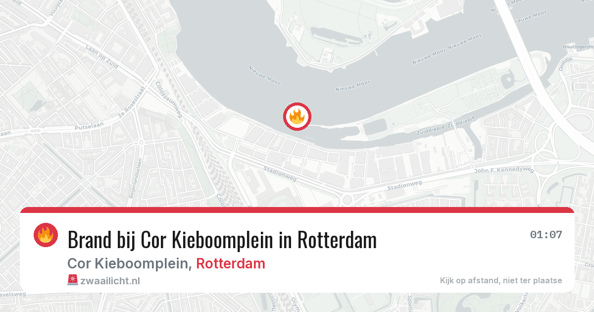Brand bij Cor Kieboomplein in Rotterdam — 7 mrt 2026